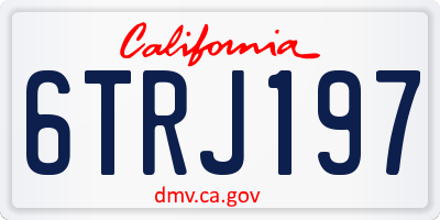 CA license plate 6TRJ197