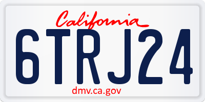 CA license plate 6TRJ24