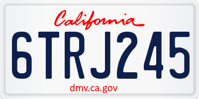 CA license plate 6TRJ245