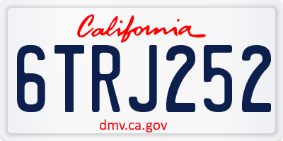 CA license plate 6TRJ252