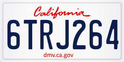 CA license plate 6TRJ264
