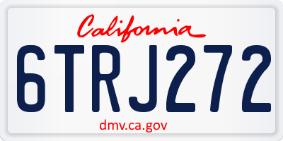 CA license plate 6TRJ272