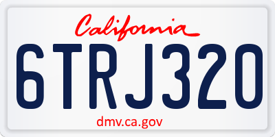 CA license plate 6TRJ320