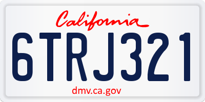 CA license plate 6TRJ321