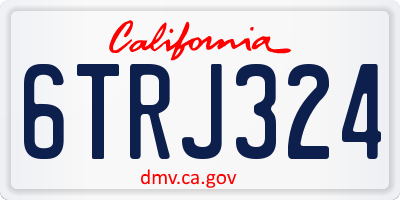 CA license plate 6TRJ324