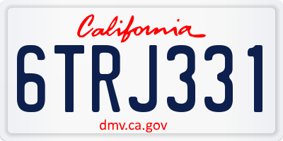 CA license plate 6TRJ331