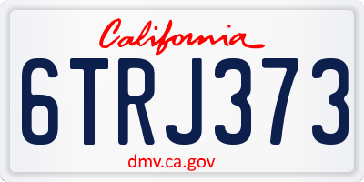 CA license plate 6TRJ373