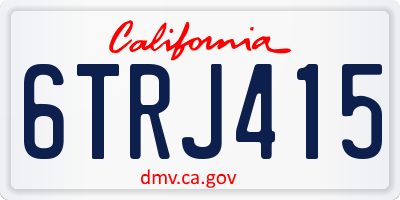 CA license plate 6TRJ415