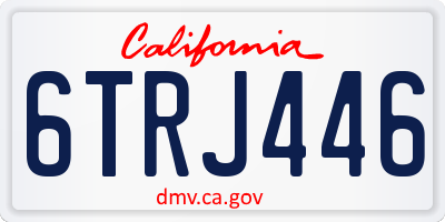 CA license plate 6TRJ446