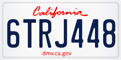 CA license plate 6TRJ448