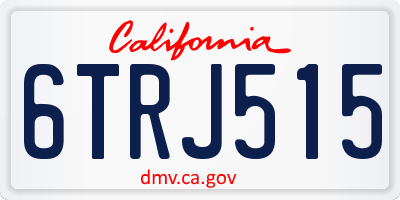 CA license plate 6TRJ515