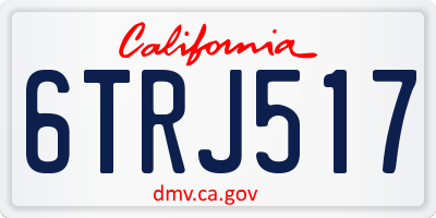 CA license plate 6TRJ517