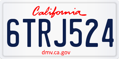 CA license plate 6TRJ524
