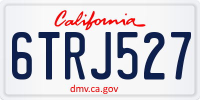 CA license plate 6TRJ527