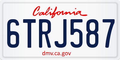 CA license plate 6TRJ587