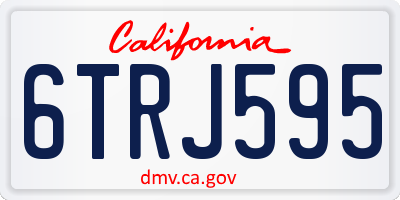 CA license plate 6TRJ595