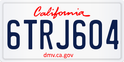 CA license plate 6TRJ604