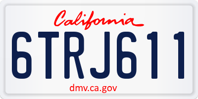 CA license plate 6TRJ611