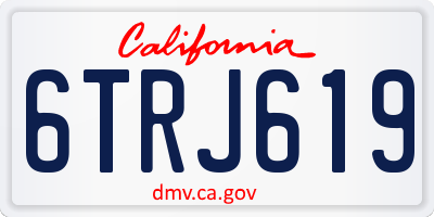 CA license plate 6TRJ619