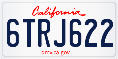 CA license plate 6TRJ622