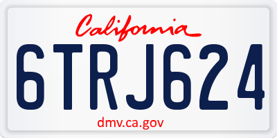 CA license plate 6TRJ624