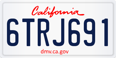 CA license plate 6TRJ691
