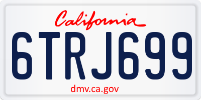 CA license plate 6TRJ699