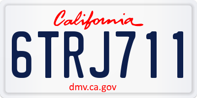 CA license plate 6TRJ711