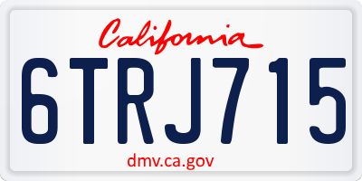 CA license plate 6TRJ715