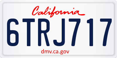 CA license plate 6TRJ717