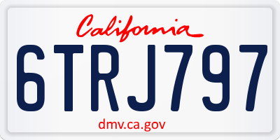 CA license plate 6TRJ797