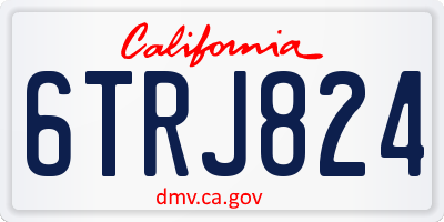 CA license plate 6TRJ824