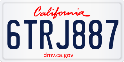 CA license plate 6TRJ887