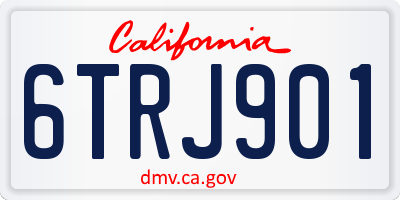 CA license plate 6TRJ901