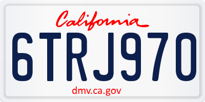 CA license plate 6TRJ970