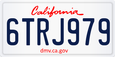 CA license plate 6TRJ979