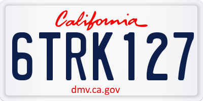 CA license plate 6TRK127