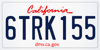CA license plate 6TRK155