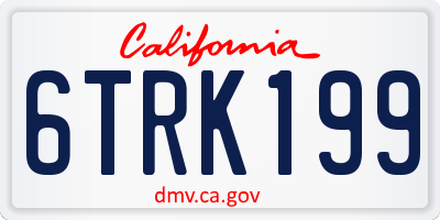 CA license plate 6TRK199