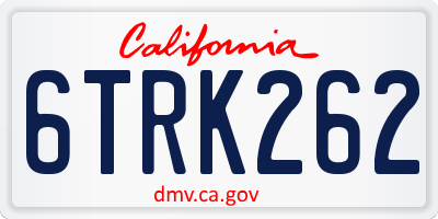 CA license plate 6TRK262