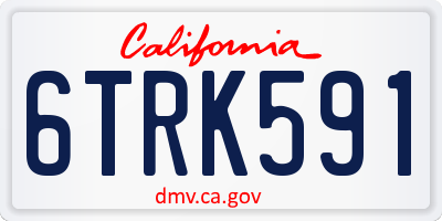 CA license plate 6TRK591