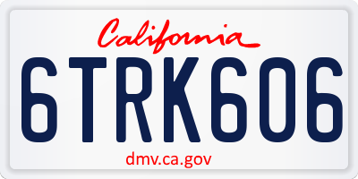 CA license plate 6TRK606