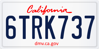 CA license plate 6TRK737