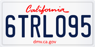 CA license plate 6TRL095