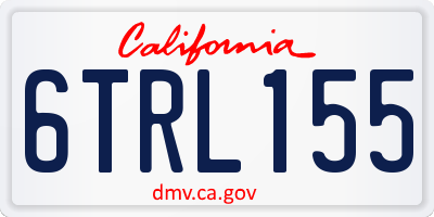 CA license plate 6TRL155