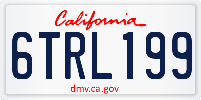 CA license plate 6TRL199