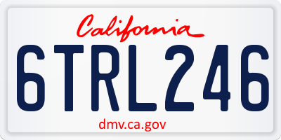 CA license plate 6TRL246
