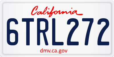 CA license plate 6TRL272