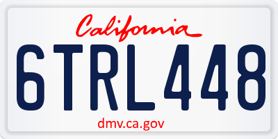 CA license plate 6TRL448