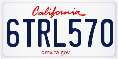 CA license plate 6TRL570